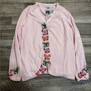 Storybook Knits Ornate Butterfly Cardigan and Tank Set with Embellishments- M​
